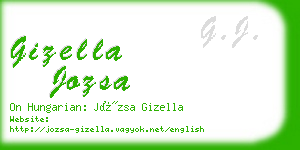 gizella jozsa business card